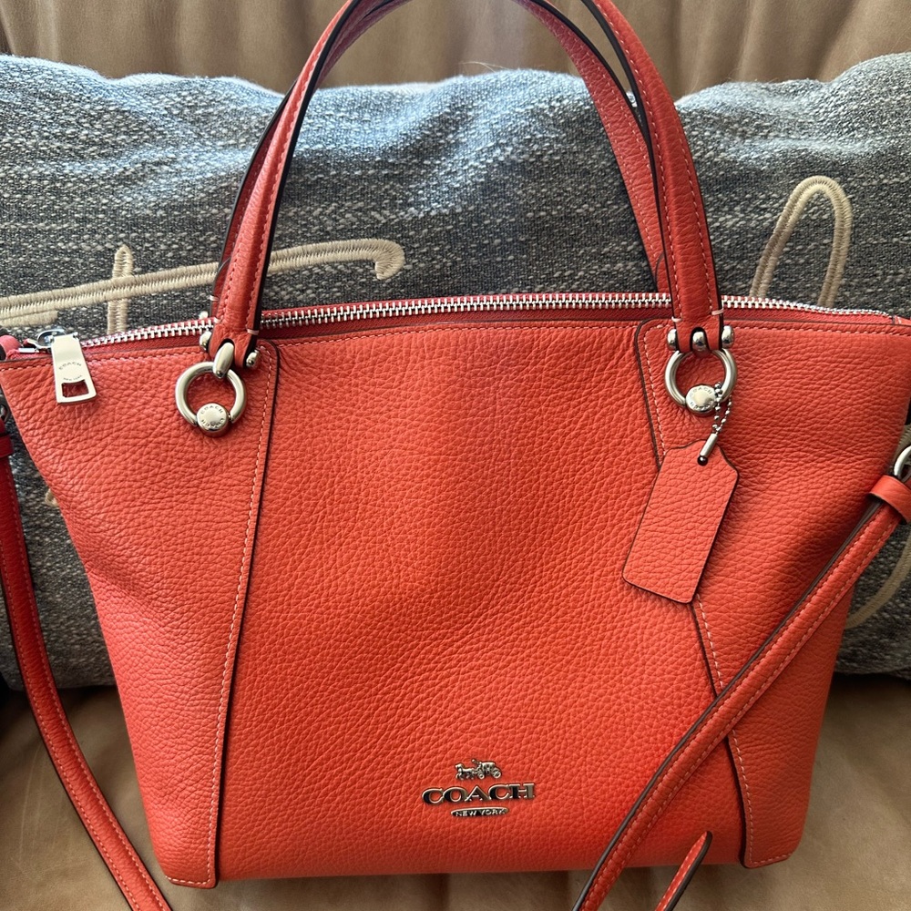 Coach Kacey Satchel--Salmon Color